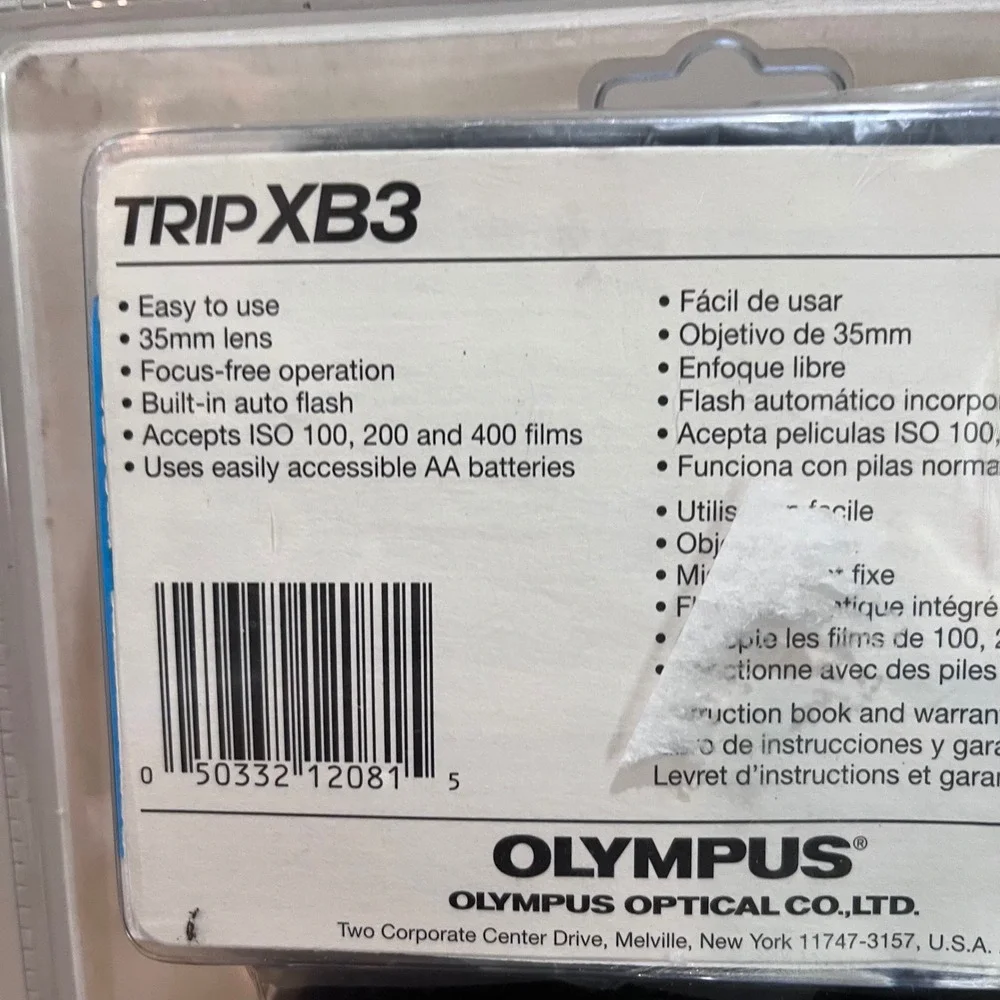 Vtg‎ Olympus Trip XB3 35mm Film Camera Big Finder Focus Free New Sealed 102-215